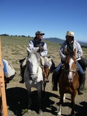 on the borderline, on our crossing the andes trail ride from Chile to Argentina